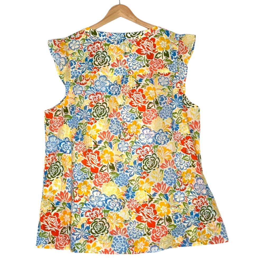 Talbots Plus Blossom Garden Shell Multi Color Flo… - image 5